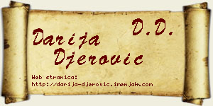 Darija Đerović vizit kartica